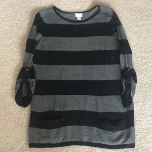 Caslon striped tunic sweater